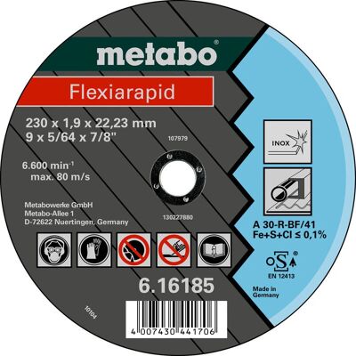 Metabo 616181000 Trennscheiben - Hochleistung für Edelstahl Metabo 616181000 Trennscheiben - Hochleistung für Edelstahl