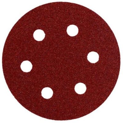 Metabo 80mm P 320 6-hulls slipeplater - for tre og metall Metabo 80mm P 320 6-hulls slipeplater - for tre og metall