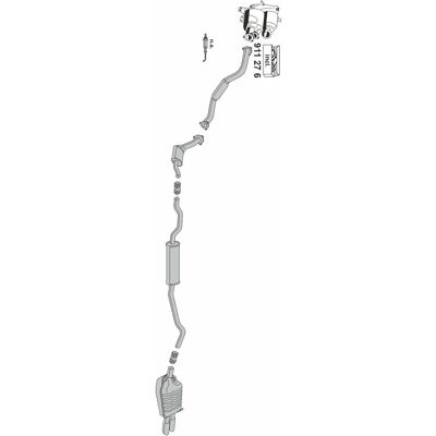 ERNST - 011228 - Opel Corsa C (X01) - 680 mm - Exhaust silencer ERNST - 011228 - Opel Corsa C (X01) - 680 mm - Exhaust silencer