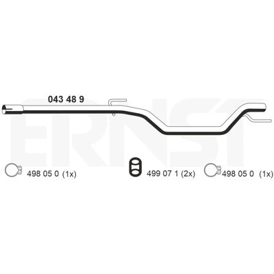 ERNST Model - Centrale uitlaatpijp voor Opel Signum, Vectra C ERNST Model - Centrale uitlaatpijp voor Opel Signum, Vectra C