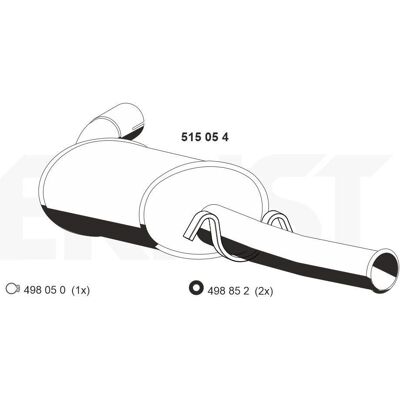Muffler de evacuare Ernst - Model 1726a8 - Oțel Durabil - Potrivit pentru Peugeot, Fiat, Citroën Muffler de evacuare Ernst - Model 1726a8 - Oțel Durabil - Potrivit pentru Peugeot, Fiat, Citroën