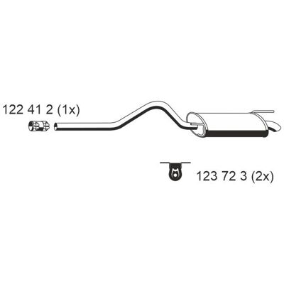 ERNST - 642019 - 1180 mm - Exhaust Silencer ERNST - 642019 - 1180 mm - Exhaust Silencer