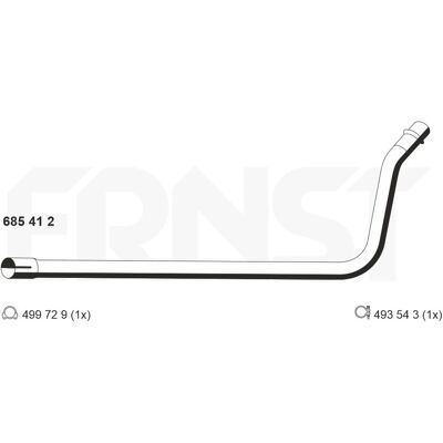 Uitlaatpijp Ernst - Model 685412 - Geschikt voor Citroën C1, Peugeot 107, Toyota Aygo Uitlaatpijp Ernst - Model 685412 - Geschikt voor Citroën C1, Peugeot 107, Toyota Aygo