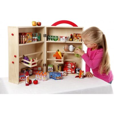 Tanner 0340.6 Rollenspiel-Spielzeug - Holzmarktstand für Kinder Tanner 0340.6 Rollenspiel-Spielzeug - Holzmarktstand für Kinder