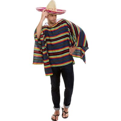 buttinette Mexikanischer Poncho Gonzalez - Unisex, 75x140cm, Bunt - Poncho für Partys buttinette Mexikanischer Poncho Gonzalez - Unisex, 75x140cm, Bunt - Poncho für Partys