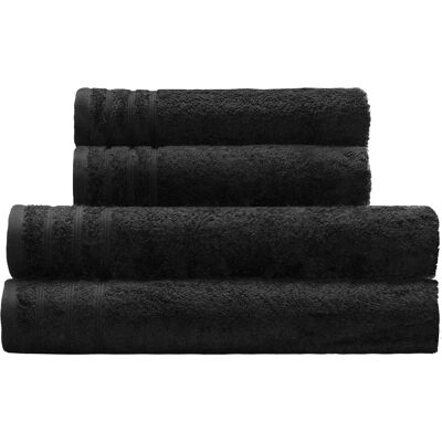 KLEINE WOLKE Royal Schwarz 4-teiliges Handtuch-Set KLEINE WOLKE Royal Schwarz 4-teiliges Handtuch-Set