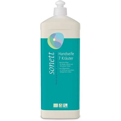 Sonett Savon pour les mains liquide aux 7 herbes Liquide 1 l - Hand Soap Sonett Savon pour les mains liquide aux 7 herbes Liquide 1 l - Hand Soap