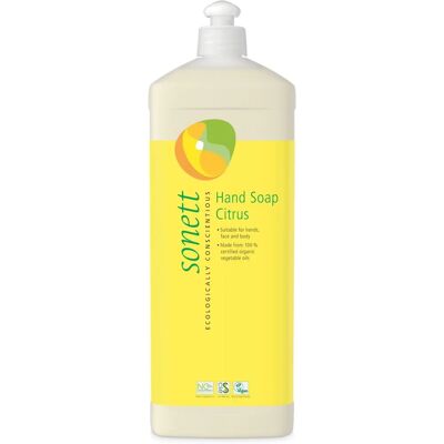 Sonett Citrus Hand Soap - Organic, Biodegradable, 1L Sonett Citrus Hand Soap - Organic, Biodegradable, 1L