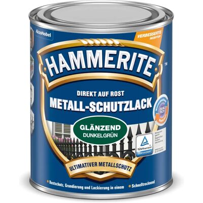 Hammerite Metall-Schutzlack Glänzend - Dunkelgrün, 0,75L Hammerite Metall-Schutzlack Glänzend - Dunkelgrün, 0,75L