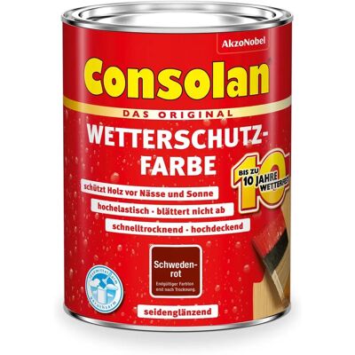 AkzoNobel - Consolan Wetterschutzfarbe Holz - Schwedenrot AkzoNobel - Consolan Wetterschutzfarbe Holz - Schwedenrot