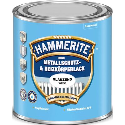 Hammerite - Weiß Glanz 0,5L - Innen - Metallfarbe Hammerite - Weiß Glanz 0,5L - Innen - Metallfarbe