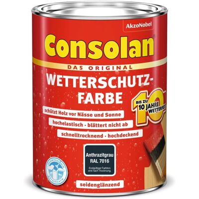 AkzoNobel - Consolan Wetterschutzfarbe - Anthrazitgrau AkzoNobel - Consolan Wetterschutzfarbe - Anthrazitgrau