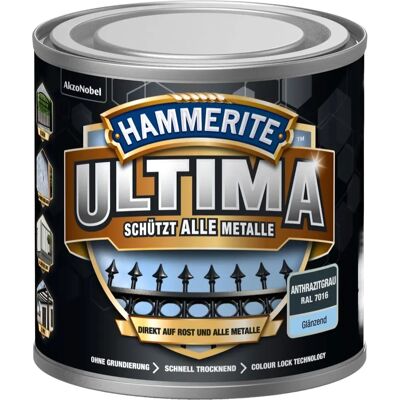HAMMERITE - ULTIMA - Anthrazit 7016 - 250 ml - Metallschutzlack HAMMERITE - ULTIMA - Anthrazit 7016 - 250 ml - Metallschutzlack
