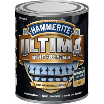 HAMMERITE - Metallschutzlack Ultima - Anthrazitgrau - 750 ml - Farbe HAMMERITE - Metallschutzlack Ultima - Anthrazitgrau - 750 ml - Farbe