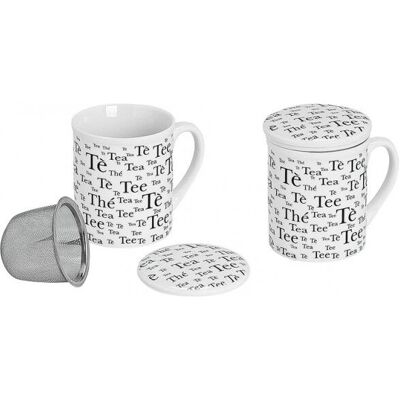 G. Wurm 10020971 Teebecher Weiß mit Deckel und Sieb - 300 ml G. Wurm 10020971 Teebecher Weiß mit Deckel und Sieb - 300 ml