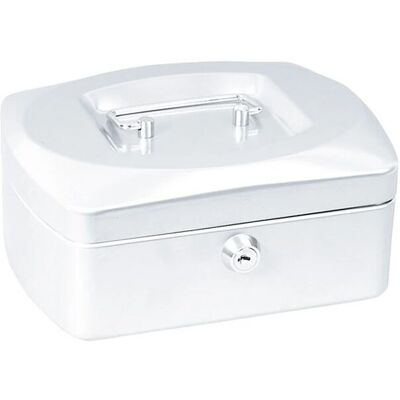 Alco Coffre en acier blanc - 155x120x80mm Alco Coffre en acier blanc - 155x120x80mm