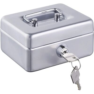 Alco Caja de Seguridad Mini-Box - Resistente a Arañazos - Plata - 125x95x60mm Alco Caja de Seguridad Mini-Box - Resistente a Arañazos - Plata - 125x95x60mm