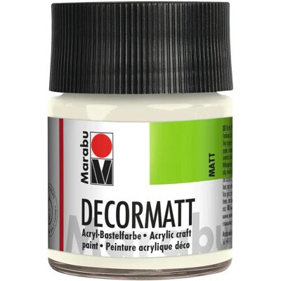Peinture Acrylique Blanche MARABU - 50ml Decormatt Peinture Acrylique Blanche MARABU - 50ml Decormatt