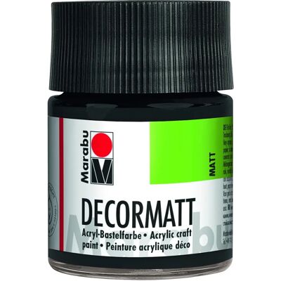 MARABU Decormatt Black Acrylic Paint 50ml - Paint MARABU Decormatt Black Acrylic Paint 50ml - Paint