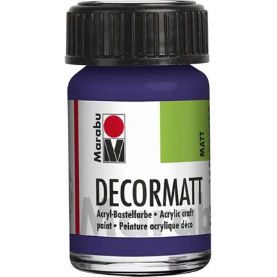 Marabu - Decormatt Acryl - 15 ml - Dunkles Violett - Paint Marabu - Decormatt Acryl - 15 ml - Dunkles Violett - Paint