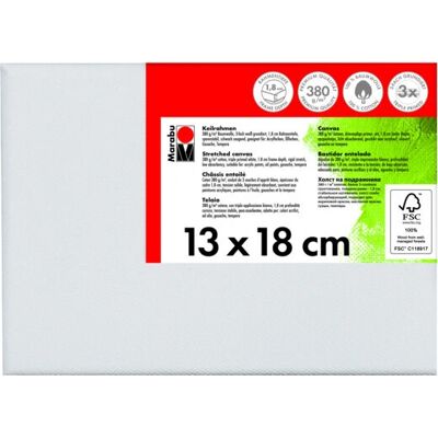 Marabu - 1616000000130 - 13 x 18 cm - Toile tendue - toile sur châssis - Publicité Marabu - 1616000000130 - 13 x 18 cm - Toile tendue - toile sur châssis - Publicité