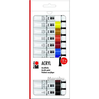 Marabu Mehrfarben Acrylset - Wasserbasierte, Schnelltrocknend Marabu Mehrfarben Acrylset - Wasserbasierte, Schnelltrocknend