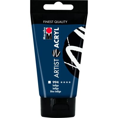 Marabu 12200002994 Acrylverf - Blauw - 75 ml - Hoge pigmentatie Marabu 12200002994 Acrylverf - Blauw - 75 ml - Hoge pigmentatie