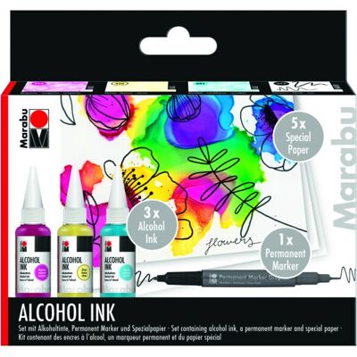 Marabu Juguete de arte/manualidades - Modelo: 1216000000101 - Conjunto de tintas de alcohol vibrantes Marabu Juguete de arte/manualidades - Modelo: 1216000000101 - Conjunto de tintas de alcohol vibrantes