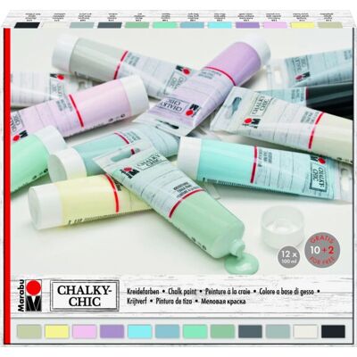 Marabu Wasserbasierte Farbe - 1200 ml - 12 Stk - Mehrfarbig - Malkittel Marabu Wasserbasierte Farbe - 1200 ml - 12 Stk - Mehrfarbig - Malkittel
