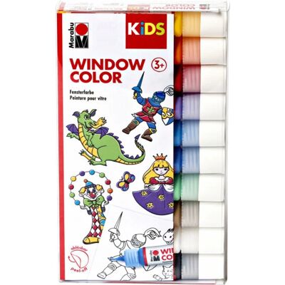 Marabu KIDS Fensterfarbe - 10er-Set, ablösbar, 250 ml Marabu KIDS Fensterfarbe - 10er-Set, ablösbar, 250 ml