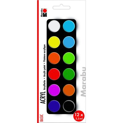 Marabu Acryl Basic Acrylfarben-Set - 12 Farben Marabu Acryl Basic Acrylfarben-Set - 12 Farben