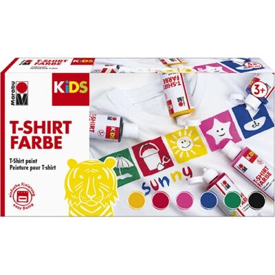 Marabu Kids Textile Festék Szett - Élénk Színek, 6x 80ml - Világos Textilekhez Marabu Kids Textile Festék Szett - Élénk Színek, 6x 80ml - Világos Textilekhez