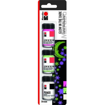 Marabu Dream Leuchtfarbe Wasserbasis - 15ml x 3 Stück Marabu Dream Leuchtfarbe Wasserbasis - 15ml x 3 Stück