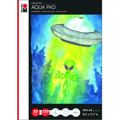 Marabu Aqua Pad Graphix A4 Aquarellpapier - 20 Blatt Marabu Aqua Pad Graphix A4 Aquarellpapier - 20 Blatt