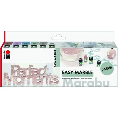 Zestaw Pastelowych Farb Marmurkowych Marabu - Rękodzieło Zestaw Pastelowych Farb Marmurkowych Marabu - Rękodzieło