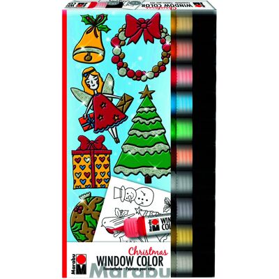 Set de Peinture pour Verre Marabu - 10 Couleurs, 25ml - Publicité Set de Peinture pour Verre Marabu - 10 Couleurs, 25ml - Publicité