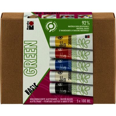 Marabu Vízalapú Festék - Fekete, Kék, Piros, Fehér, Sárga 100ml Szett Marabu Vízalapú Festék - Fekete, Kék, Piros, Fehér, Sárga 100ml Szett