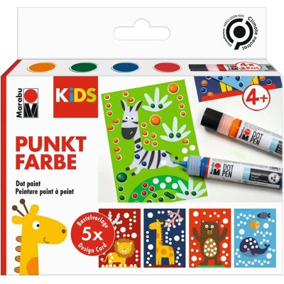 Marabu Kids Pontozó Toll Szett Állatok - 4 Toll, Kreatív minták Marabu Kids Pontozó Toll Szett Állatok - 4 Toll, Kreatív minták