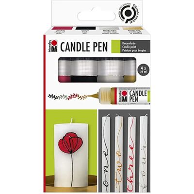 Ensemble de Teintures pour Bougies MARABU - 4 Stylos Ensemble de Teintures pour Bougies MARABU - 4 Stylos