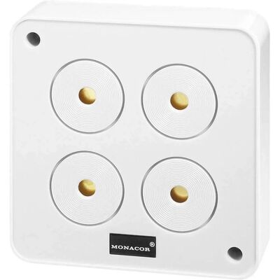 MONACOR AP-4 Sirena alarma piezoeléctrica - Doble tono 2100Hz, 120dB, 4 piezos, Marfil MONACOR AP-4 Sirena alarma piezoeléctrica - Doble tono 2100Hz, 120dB, 4 piezos, Marfil