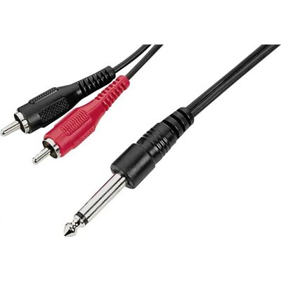 Monacor MCA-300 Audio Adapterkabel - 3m - Schwarz Monacor MCA-300 Audio Adapterkabel - 3m - Schwarz