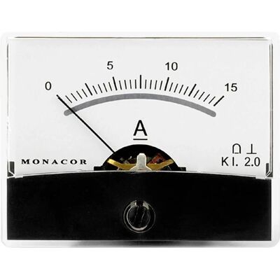 MONACOR PM-2/15A Panelmeter - 15A bewegliche Spule MONACOR PM-2/15A Panelmeter - 15A bewegliche Spule