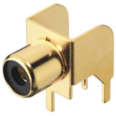 Monacor T-709G Kabelverbinder - RCA Gold, Schwarz, 7,5mm Monacor T-709G Kabelverbinder - RCA Gold, Schwarz, 7,5mm