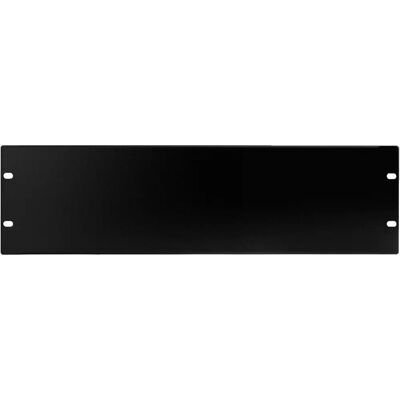 Monacor RCP-8703U Rack Panel - 3U, Schwarz, Stahl Monacor RCP-8703U Rack Panel - 3U, Schwarz, Stahl