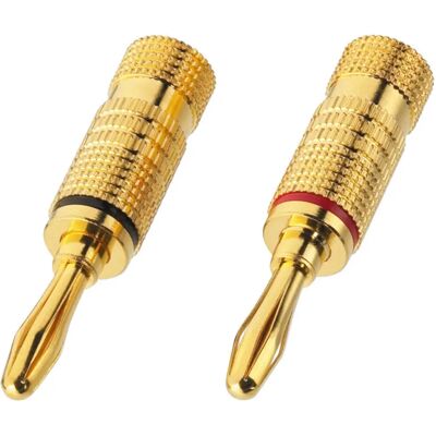Monacor BP-100G Bananenstecker Paar, Rot, Gold Monacor BP-100G Bananenstecker Paar, Rot, Gold