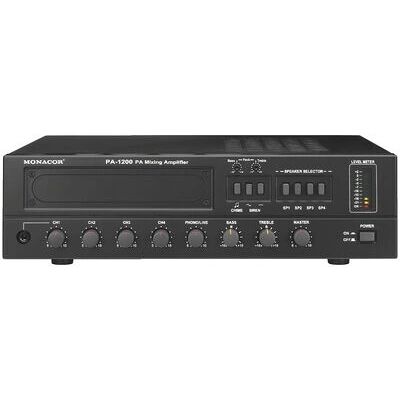 Monacor PA-1200 ELA-Verstärker - 120 W, Schwarz Monacor PA-1200 ELA-Verstärker - 120 W, Schwarz