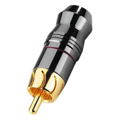 Connecteur de fil Monacor T-723G - Prise RCA haut de gamme - Noir, Or, Rouge - Publicité Connecteur de fil Monacor T-723G - Prise RCA haut de gamme - Noir, Or, Rouge - Publicité