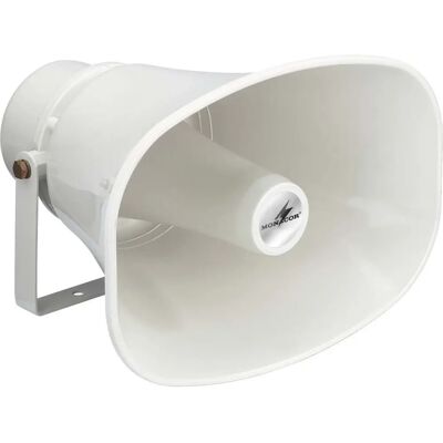 Haut-parleur à corne Monacor IT-130-AK - 30W Blanc Extérieur Haut-parleur à corne Monacor IT-130-AK - 30W Blanc Extérieur