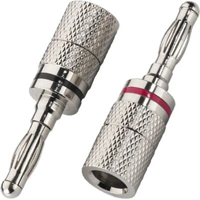 Monacor BP-104 Silber Bananenstecker - Kabelverbinder Monacor BP-104 Silber Bananenstecker - Kabelverbinder