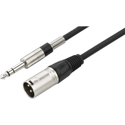 MONACOR MEL-102/SW XLR Kabel - 3-poliger XLR-Männlich, 6,3mm Stereo-Klinke, 1m Schwarz MONACOR MEL-102/SW XLR Kabel - 3-poliger XLR-Männlich, 6,3mm Stereo-Klinke, 1m Schwarz